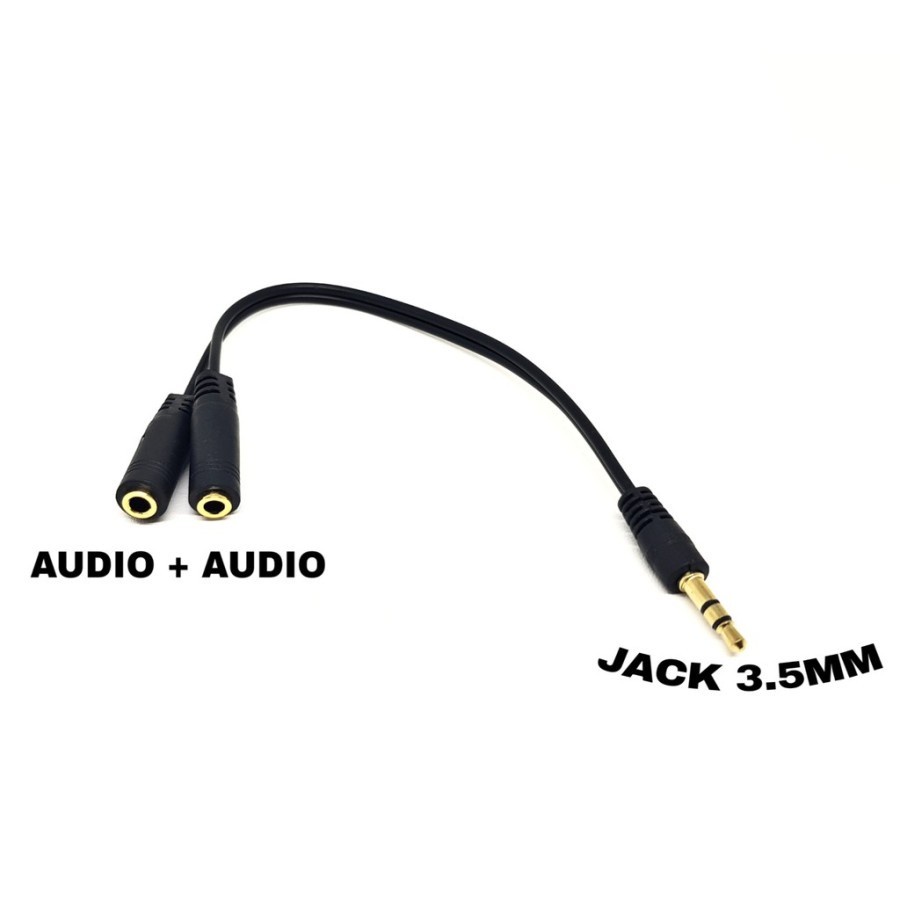 Kabel Audio Jack 3.5MM to 2 Audio 3.5MM Female Audio Splitter