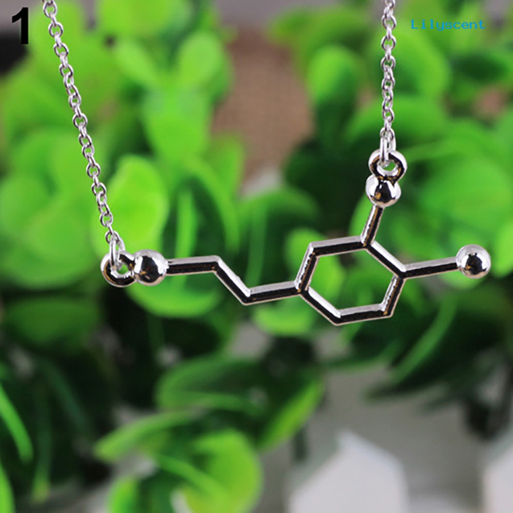 Kalung Dengan Liontin Molekul DNA Serotonin Dopamine Acetylcholine Biochemistry