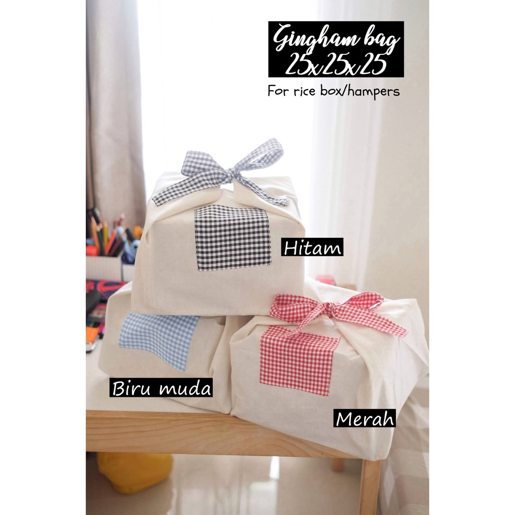 

Gingham bag / tas nasi kotak / tas hajatan / tas hantaran / tas hampers