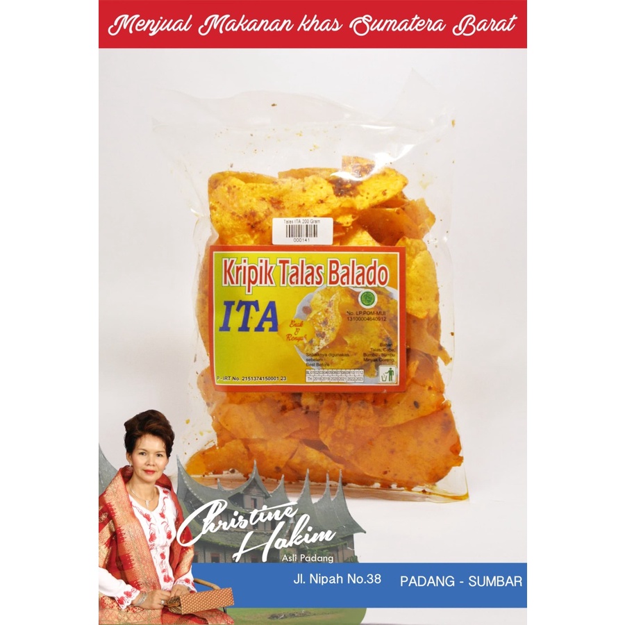 

Kripik Talas Balado ITA Kecil / Keripik Keladi Pedas ITA Khas Padang