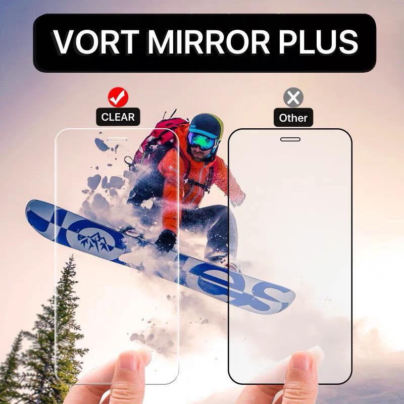 VORT MIRROR PLUS Tempered Glass PREMIUM Iphone 6 6s 6g 7 8 6s+ 6+ 7+ 8+ X Xs Xr Max 11 12 Mini Pro