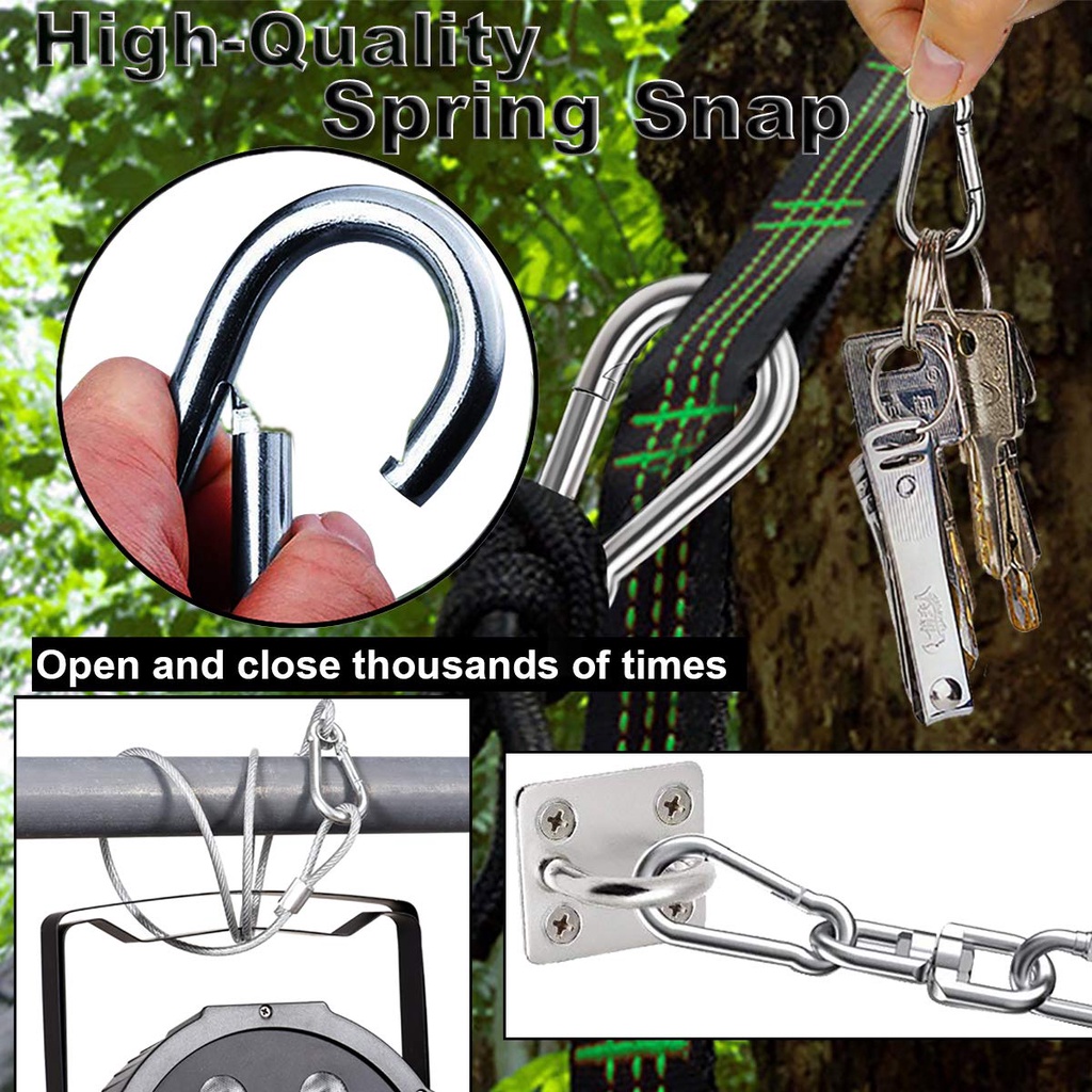 10pcs Klip Carabiner D-ring Mini Multifungsi Bahan Alloy Tahan Lama Untuk Camping / Climbing / Hiking