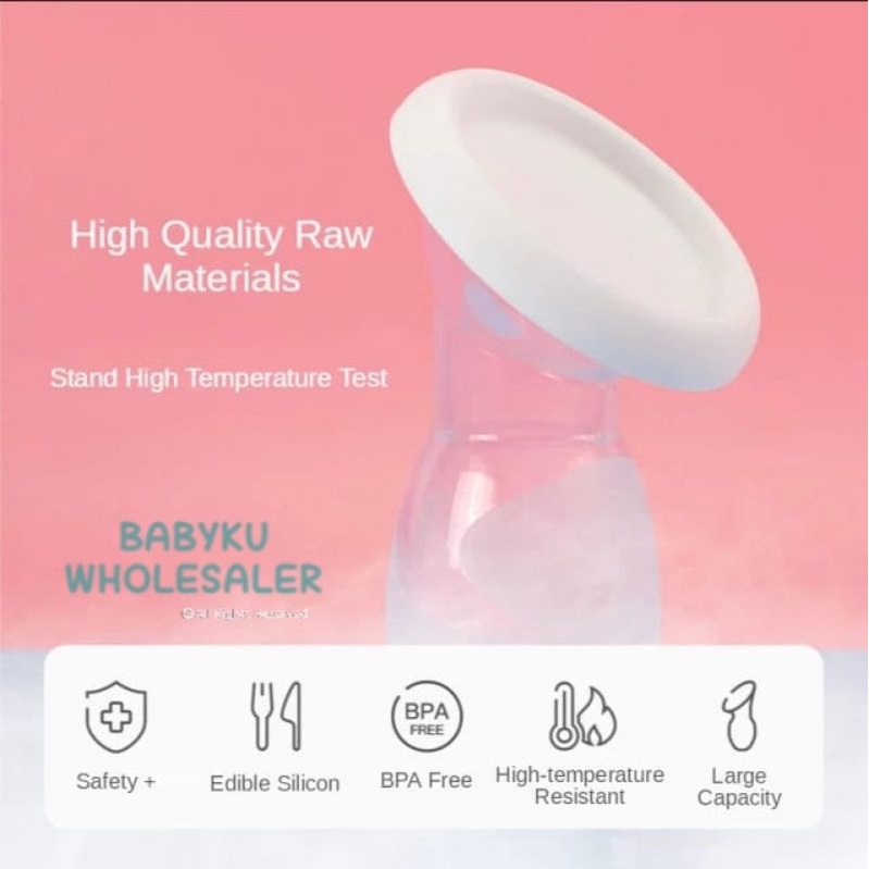 Pompa asi manual silikon - silicone breast pump - tabung asi perah milk saver