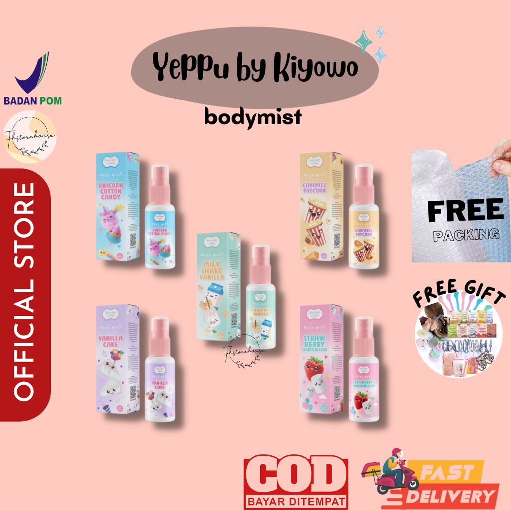 [ READY SIAP KIRIM ] Bodymist yeppu yeppu bodymist yeppu bodymist chingu bodymist yeppuyeppu vanila cake caramel popcorn BPOM