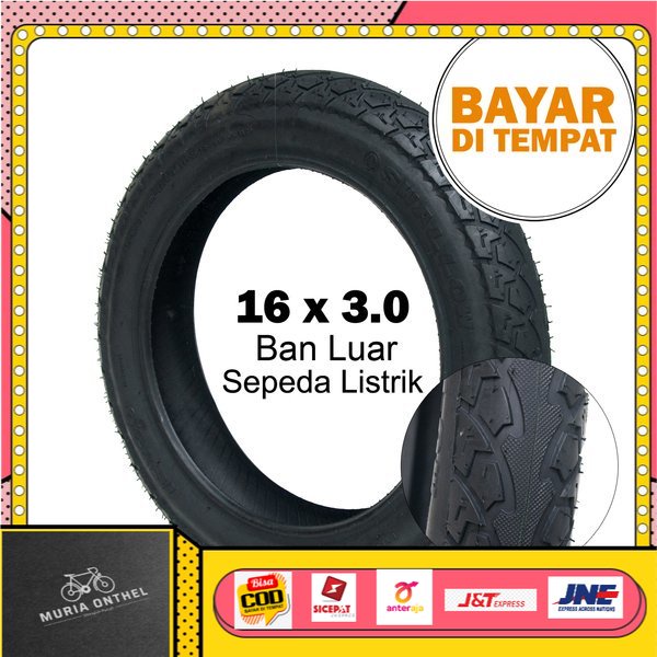 Ban Luar Sepeda Listrik Selis 16 x 3.00 Universal Merk Swallow Komponen Sepeda Listrik