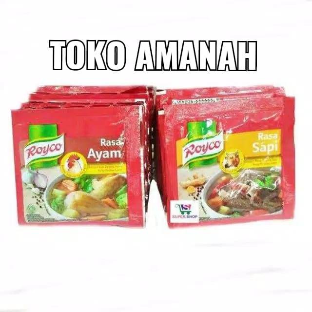 

Royco Rasa Ayam / Rasa Sapi kemasan 9 gr isi 12 pcs penyedap rasa bumbu dapur micin