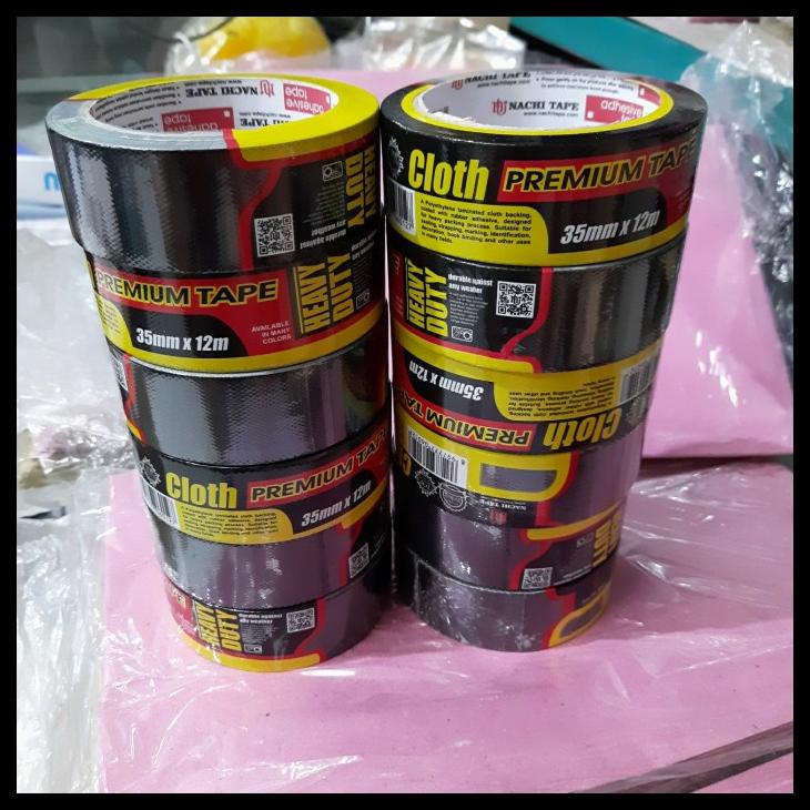 

Cloth Tape Nachi 35Mm Lakban Jilid Hitam 1 Lusin