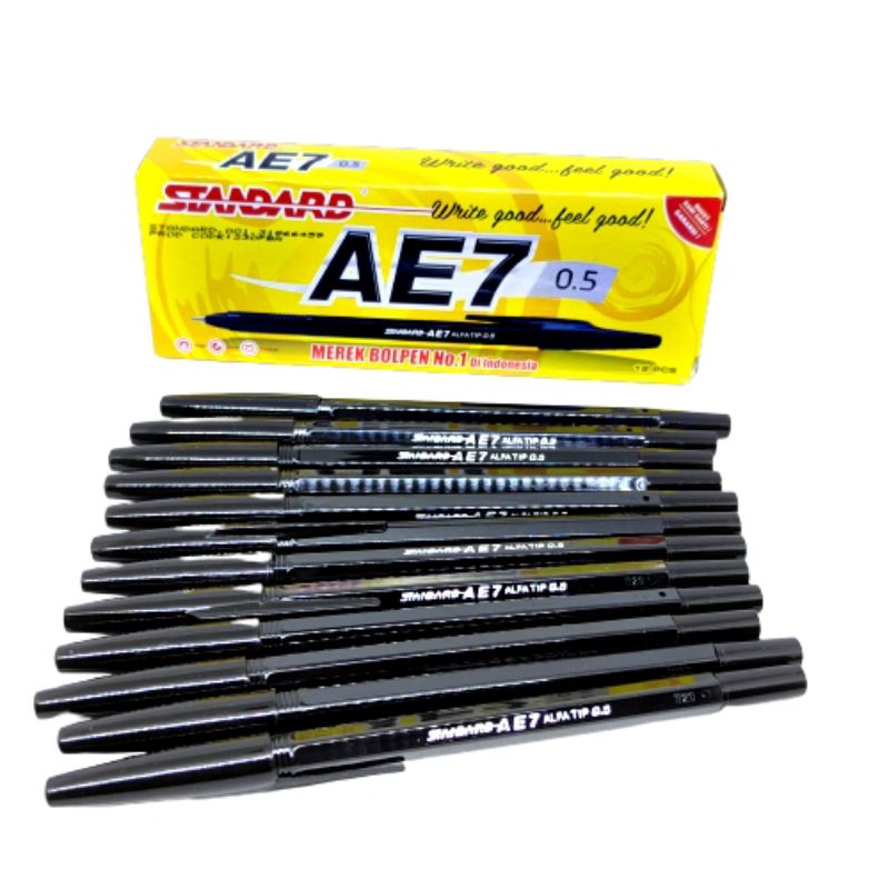 [ERA] Bolpen pulpen standard AE7 Pena Bolpoin AE-7 (12pcs)