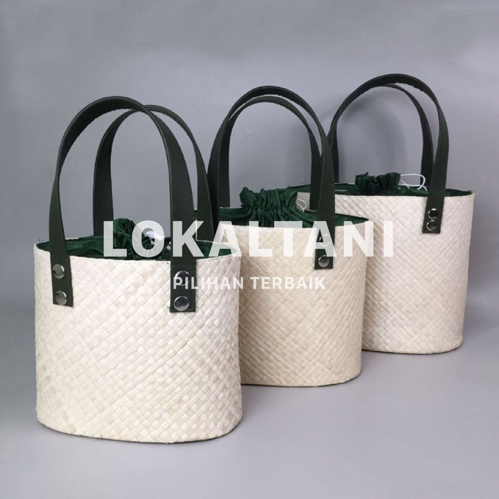 

Tas Pandan Lebaran / Tas Anyaman Mendong / Tas Parcel