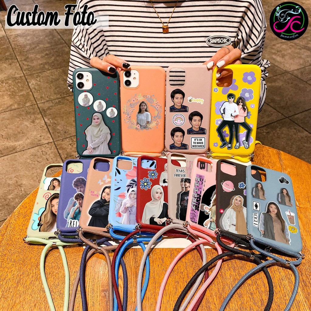 Softcase Custom Slingcase Tali Lanyard Candy Custom Vivo Y91 Y93 Y95 Y91c Y70s Y30 Y50 JW3734