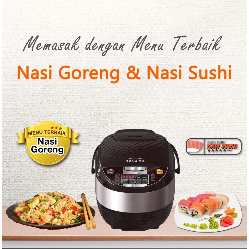 MAGIC COM / RICE COOKER YONG MA 2 LITER ( 2L ) SMC 8027 ORIGINAL ( ORI )100% (TERMURAH!)