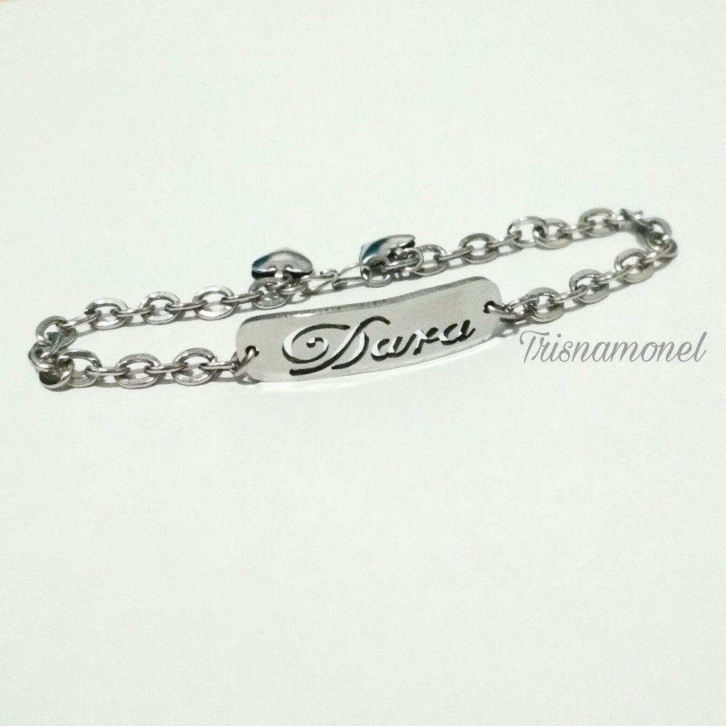 GELANG MONEL CUSTOM NAMA SUKA-SUKA SIZE ANAK SAMPAI DEWASA