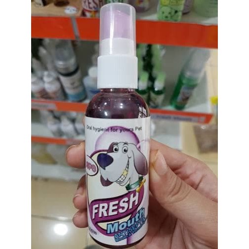 FRESH MOUTH spray penyegar bau mulut hewan anjing / kucing