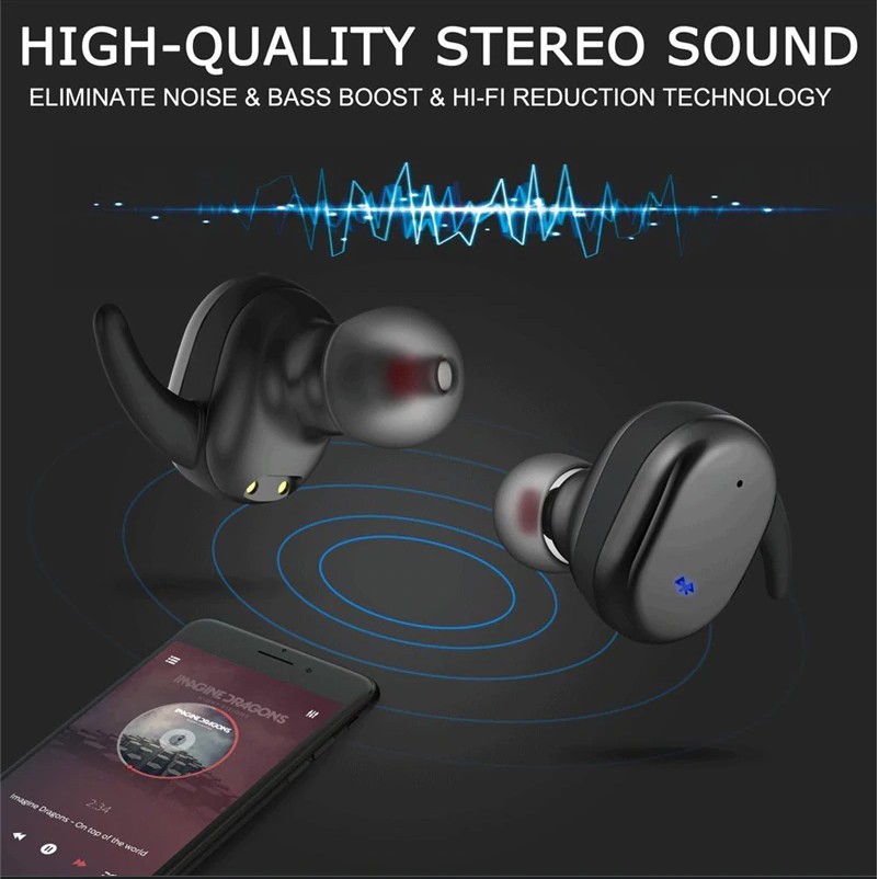 Y30 TWS Bluetooth Headset Bluetooth TWS Dengan Mikrofon 5.0 Earphone Bluetooth TWS HiFi Stereo Waterproof Earbuds Wireless