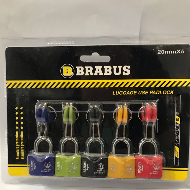 Gembok Koper BRABUS 20mm set 5 pcs - Gembok Kecil Traveling