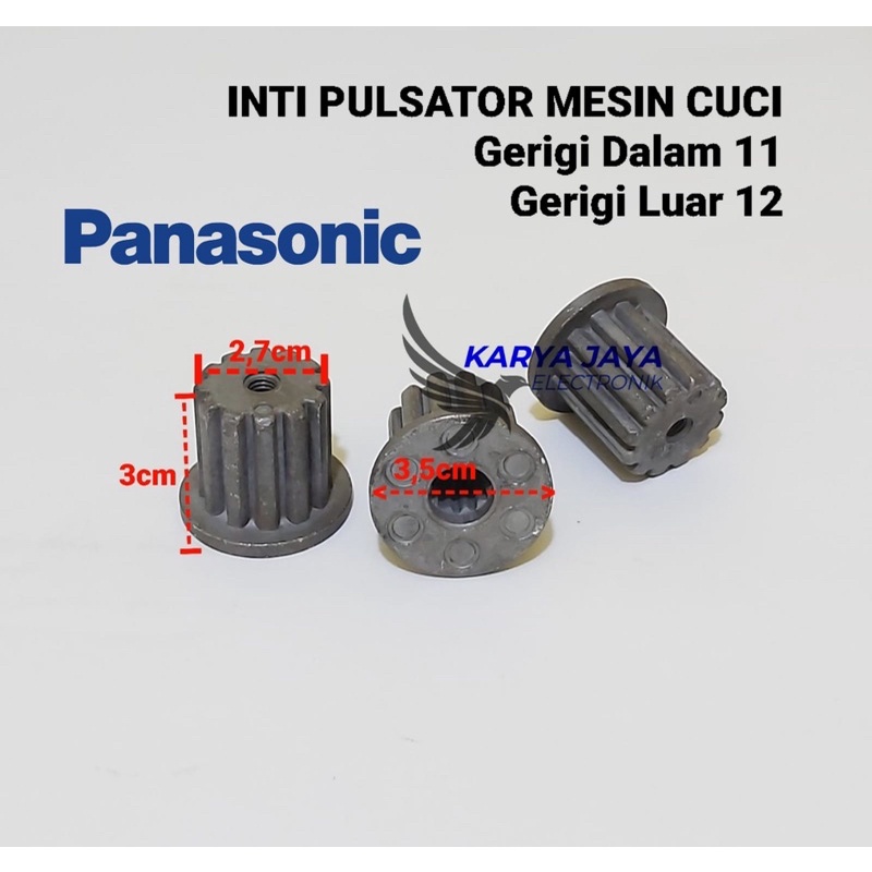 Inti Pulsator Mesin cuci Panasonic gigi dalam 11 - gigi luar 12