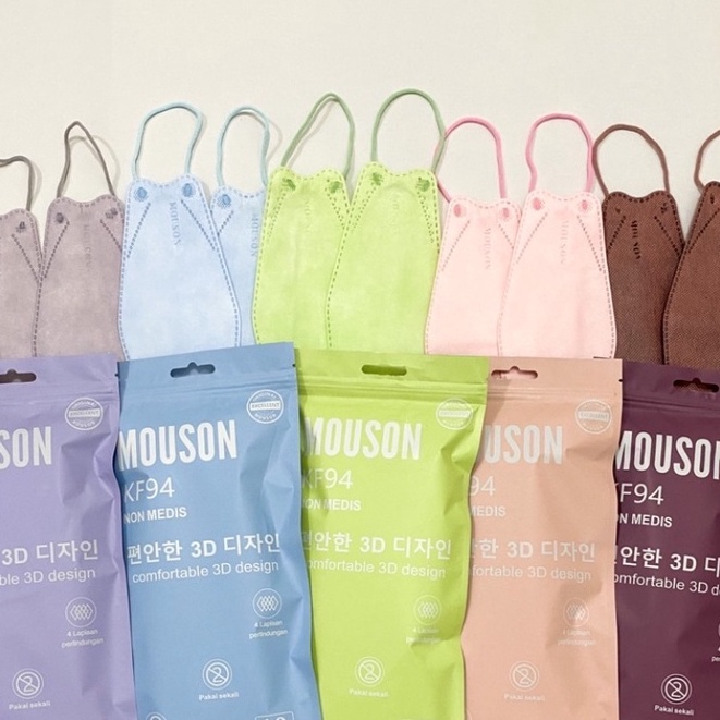 Masker Mouson KF94 Mouson Pastel Polos