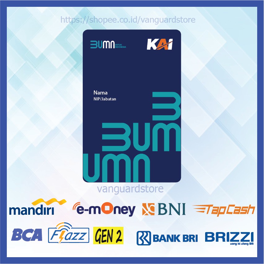 KARTU E MONEY E TOLL ID CARD KAI NEW KARTU MANDIRI EMONEY BNI TAPCASH BRI BRIZZI FLAZZ BCA - 1 SISI