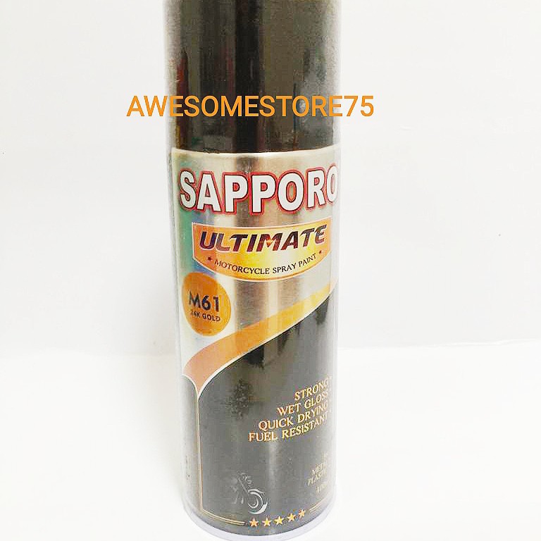 SAPPORO ULTIMATE M61 24K GOLD Emas Cat Semprot Pilox Pylox