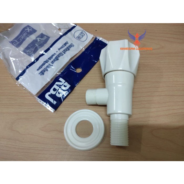 KHRSMA- KRAN KERAN SHOWER F PVC PLASTIK RBJ STOP KRAN KNIE KLOSET WC MAHKOTA