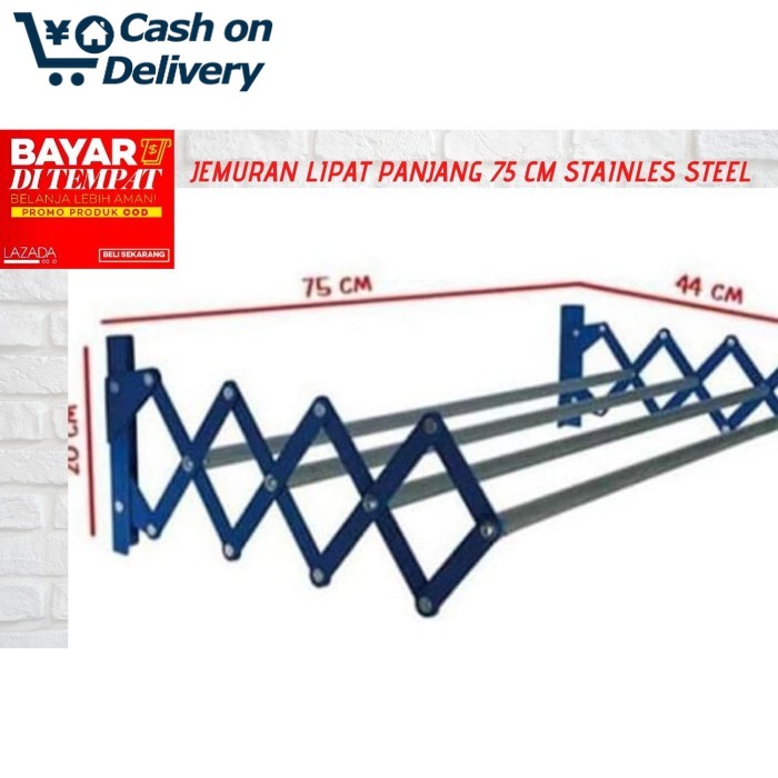 COD  JEMURAN DINDING STAINLEES STEEL 75 CM ANTI KARAT