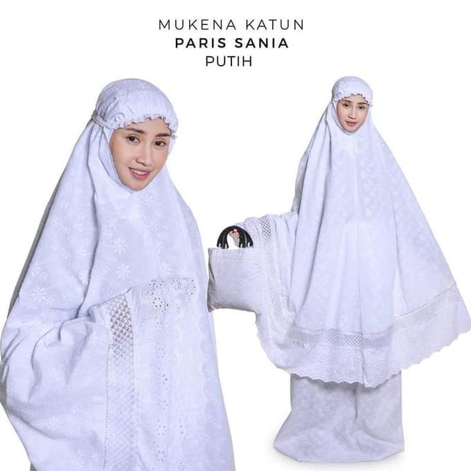 MUKENA KATUN PARIS SANIA PUTIH