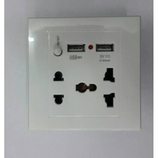 Faceplate stop kontak listrik ac usb