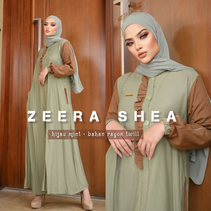Daster Arab ZEERA SHEA Maxi Dress Gamis Twill Premium
