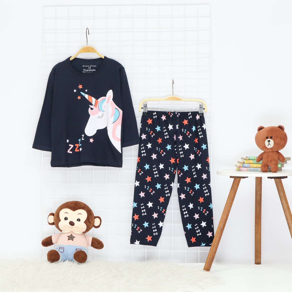 (UNICORN) Kaos Anak Kaos Panjang Piyama lengan Panjang Baju Anak Setelan Anak Perempuan Pakaian Anak