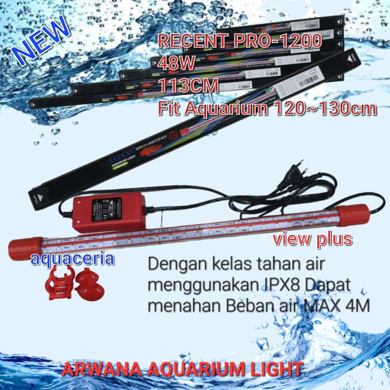 Lampu Aquarium Recent PRO-1200 LED RED VIEW PLUS Lampu ARWANA contest Aquarium Light