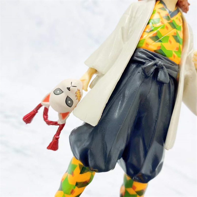 Mainan Action Figure Model Anime Demon Slayer Kimetsu No Yaiba Sabito Bahan PVC Ukuran 16cm