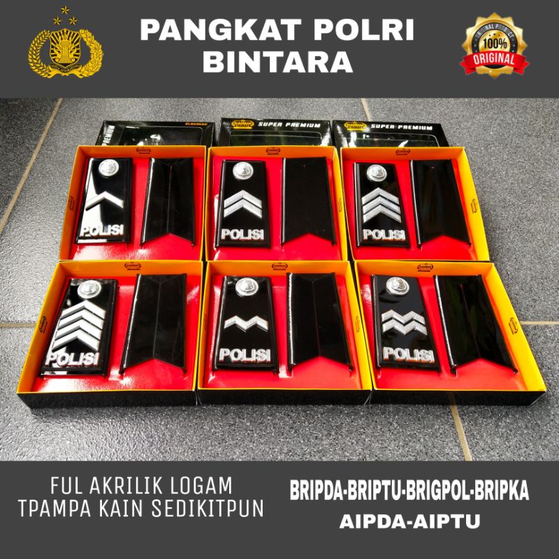 PANGKAT BINTARA POLRI BRIPDA BRIPTU BRIGPOL BRIPKA AIPDA AIPTU  FUL AKRILIK