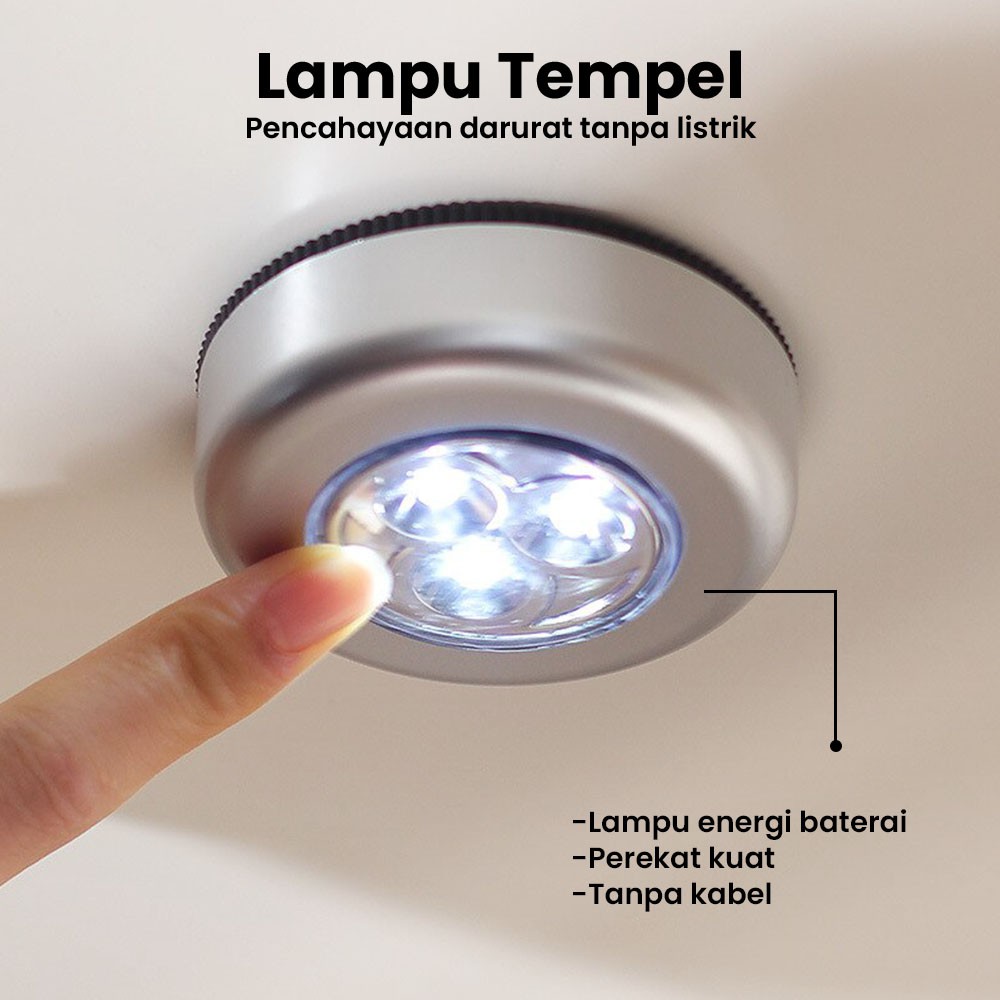 Stick N Click Stick Touch Lamp Lampu  Tempel  Emergency 