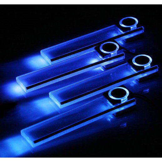 4 in 1 Lampu LED Akrilik Warna Hias Interior Mobil Plug n Play Colokan Rokok 12V