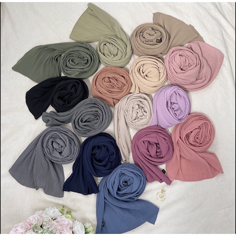 Koyu Hijab Pasmina Plisket Full New Product Koyu