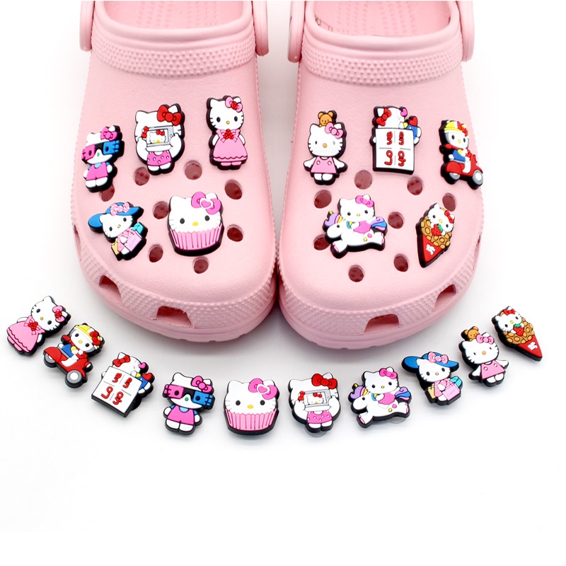 Melody Yugui dog Kulomi Hello kitty 1pcs Shoe accessories Jibbitz Crocs Pin Lucu Kartun sandal charms DIY Dilepas decorate gadis Hadiah anak-anak