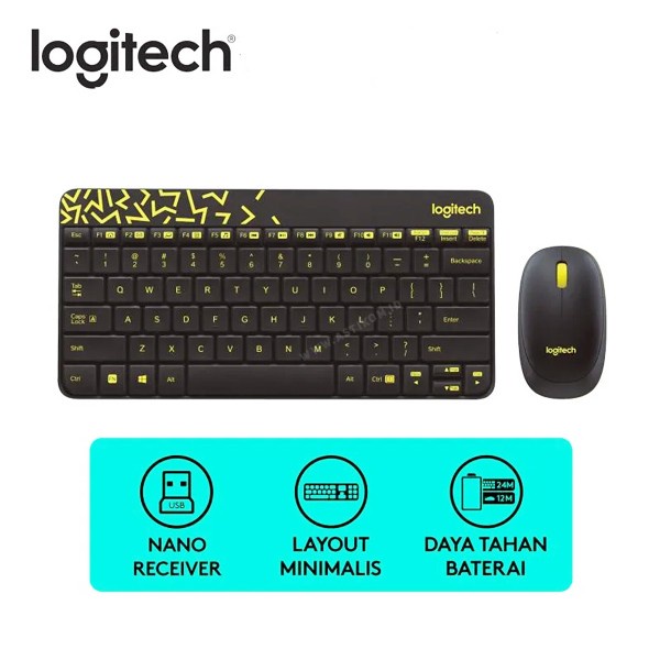 Logitech Mouse Keyboard Wireless COMBO MK240 Nano