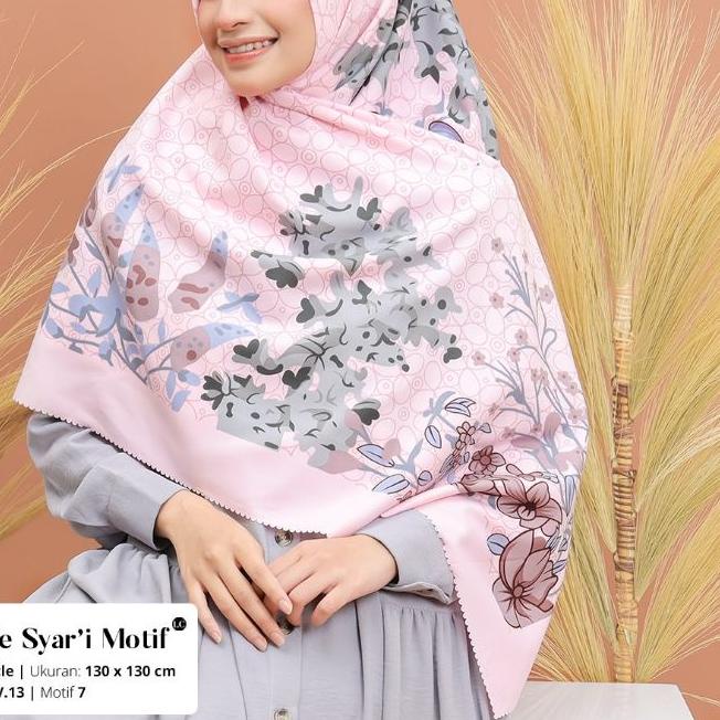 HIJAB JUMBO syar'i MOTIF UKURAN 130x130