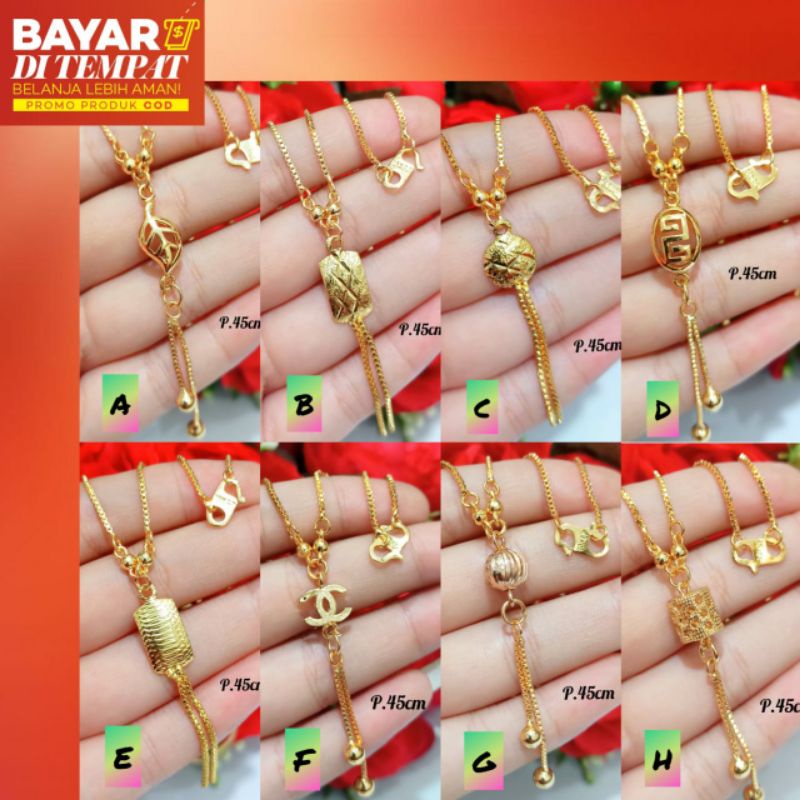 Kalung koye Dewasa antik lapis emas18k anti karat elegan