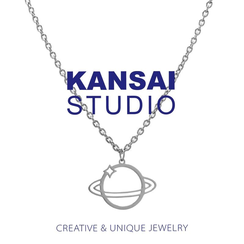 KANSAI hollow planet kalung in Saturnus Keren Bumi disco melompat sweater aksesoris artistik semua y