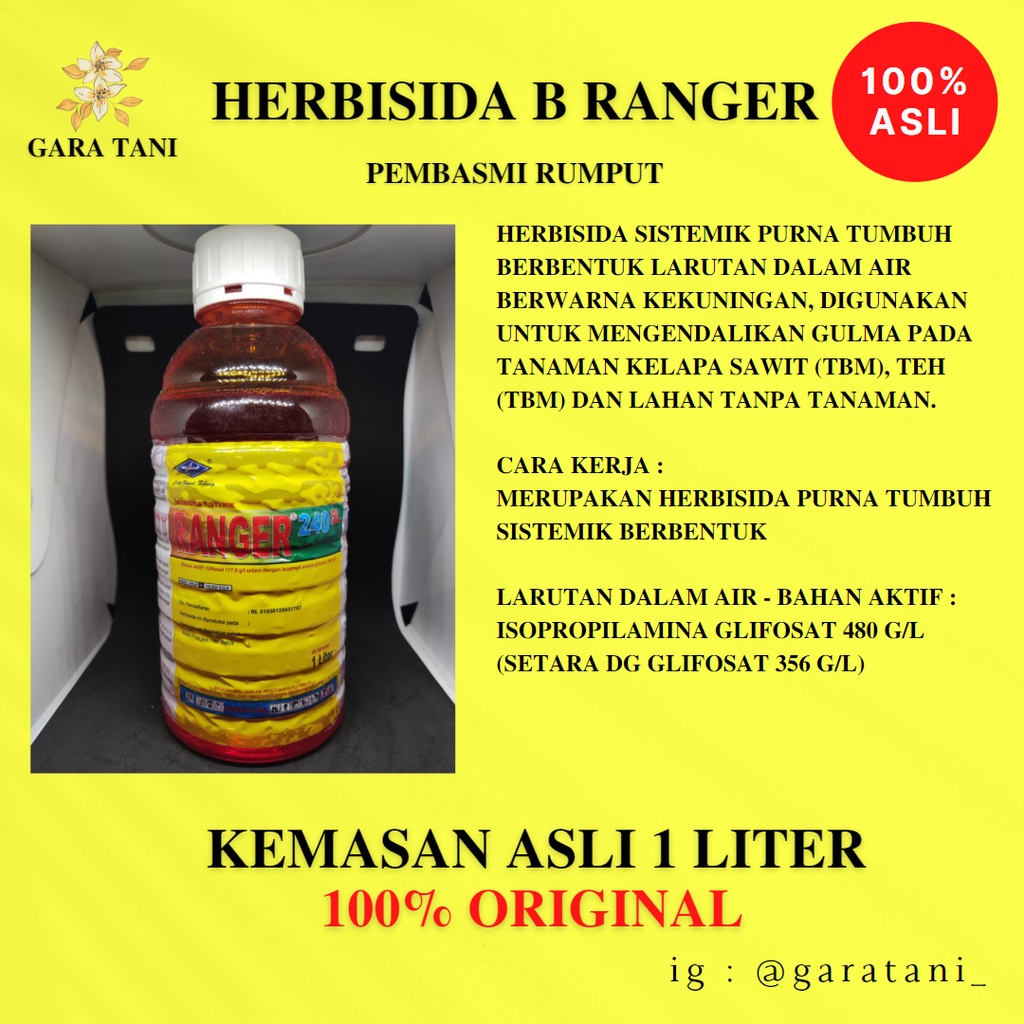 Jual HERBISIDA B RANGER 1 LITER Indonesia|Shopee Indonesia