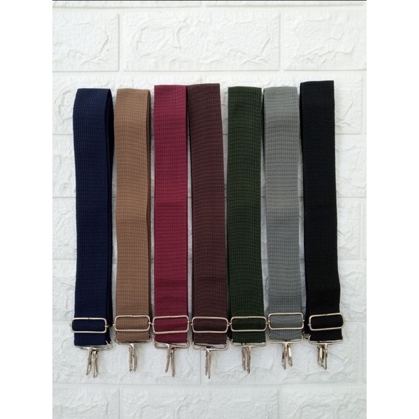 LONGSTRAP / TALI TAS SELEMPANG POLOS UK 3,8CM NIKEL KRB TEBAL