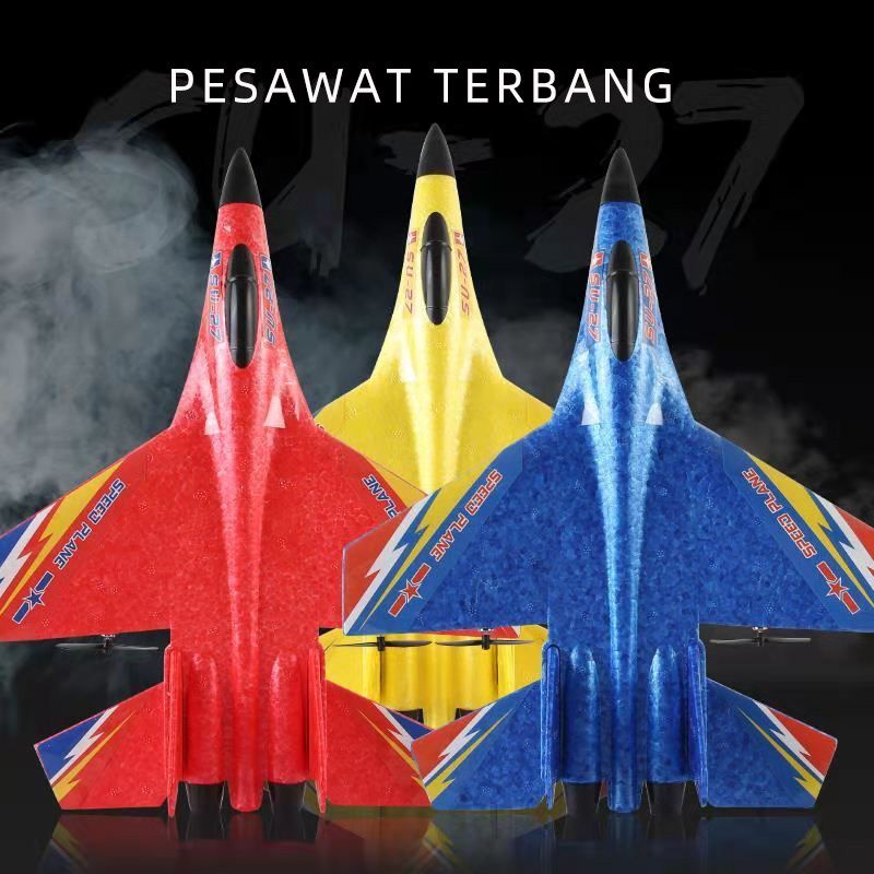 Mainan Pesawat Terbang Remote Control LED Pesawat Glider AirPlane Foam HW27Pro