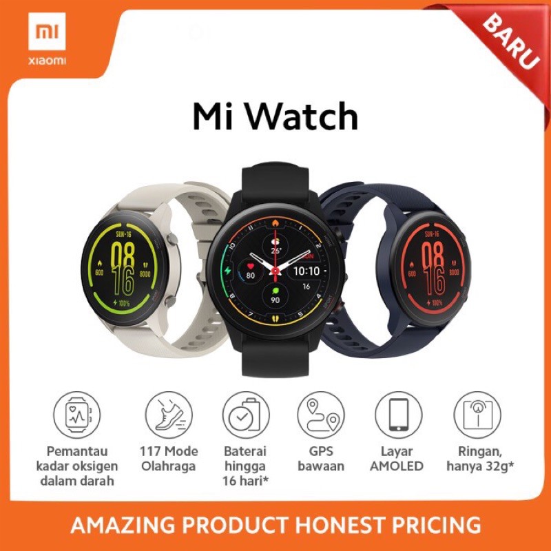 Xiaomi Mi Watch Fitness GPS Smart Watch Smartwatch Global Version