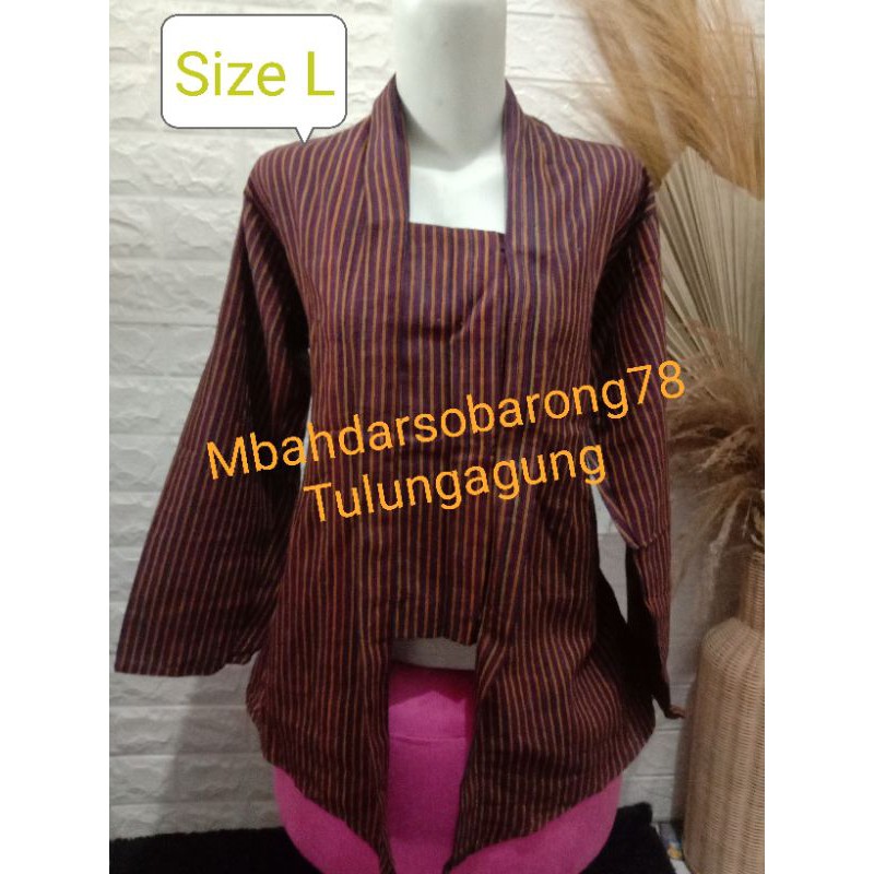 Kebaya lurik dewasa / baju adat jawa / kebaya solo / jogja / kebaya kutu baru