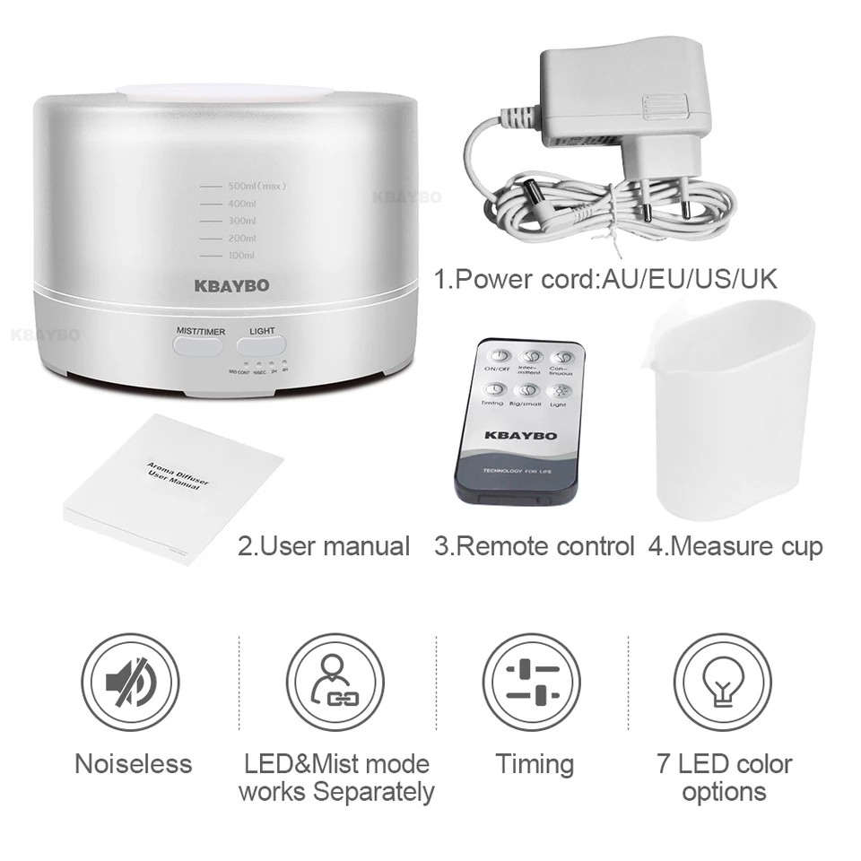 NA - Humidifier Aroma Diffuser Led Remote - Aromatherapy Pengharum Ruangan