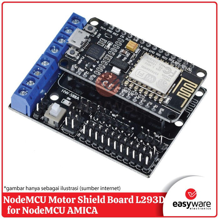 L293D Motor Driver shield for NodeMCU AMICA V2 ESP-12E Motor shield