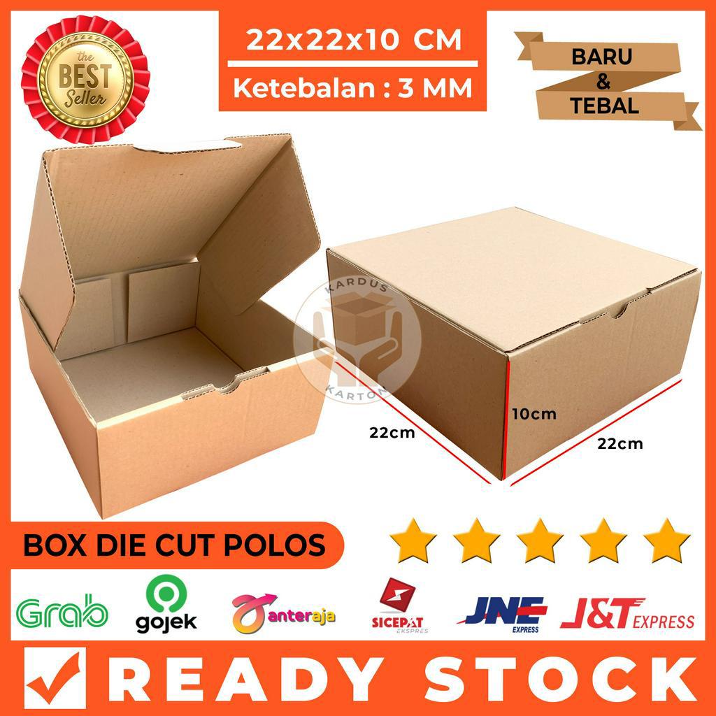 

Kardus Die Cut Pizza Polos 22x22x10 Cm Single Wall, Tebal Baru Murah