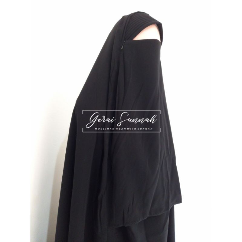 Jilbab Ritz Makassar/ Jilbab Cadar Ritz tanpa purdah Nonlipit / Jilbab Makassar