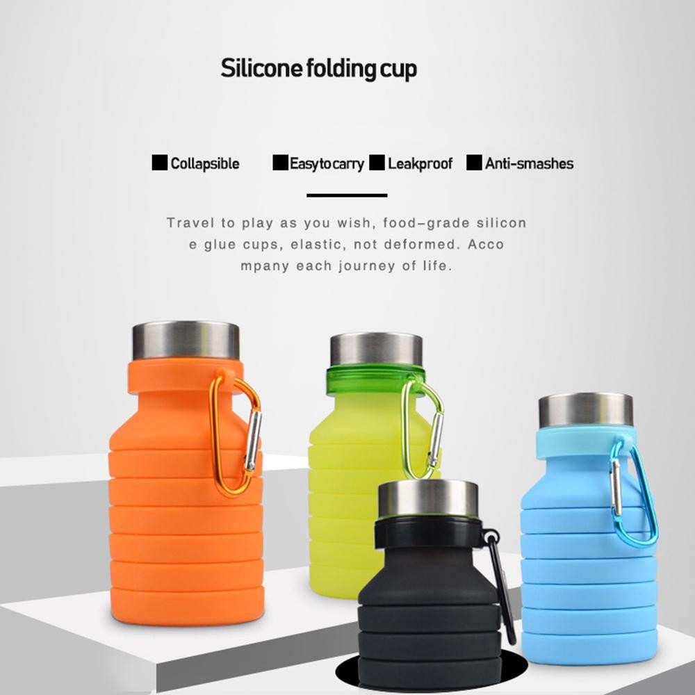 Botol Minum Lipat Spiral Tumbler Silikon Food Grade / Botol minuk foldable / Botol minum travel